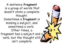 check for sentence fragment