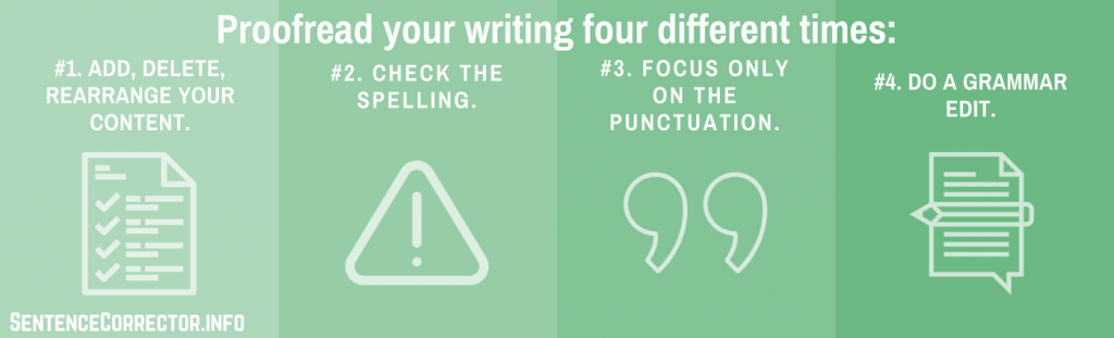 proofreading your sentences steps